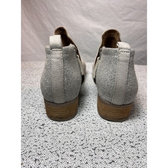 TOMS Two Tone Suede Zip Booties | Size 10 | Gray | Lt. Gray - Picture 7 of 8